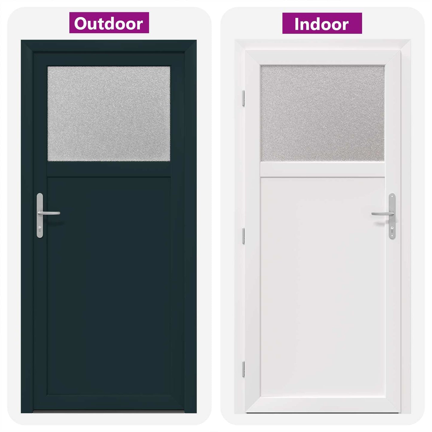 Sideskabsdør Antracit 98 x 198 cm PVC