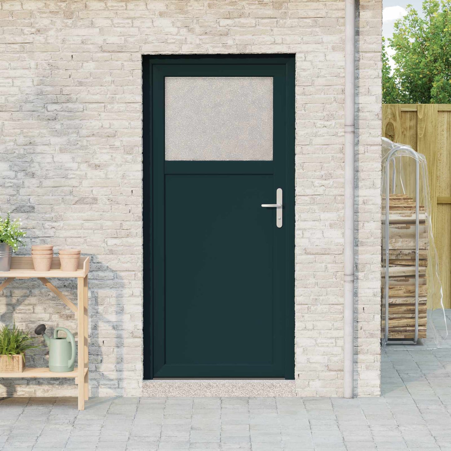 Sideskabsdør Antracit 88 x 198 cm PVC