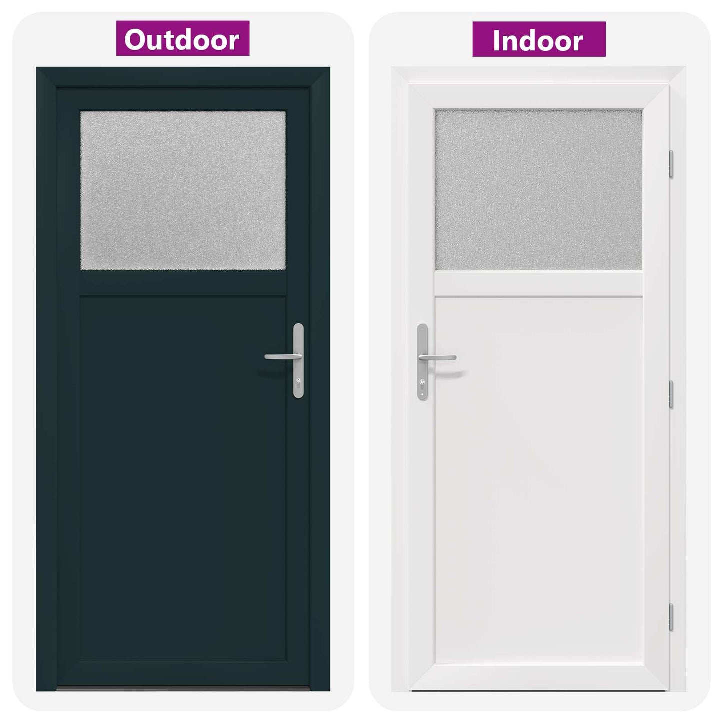 Sideskabsdør Antracit 88 x 198 cm PVC