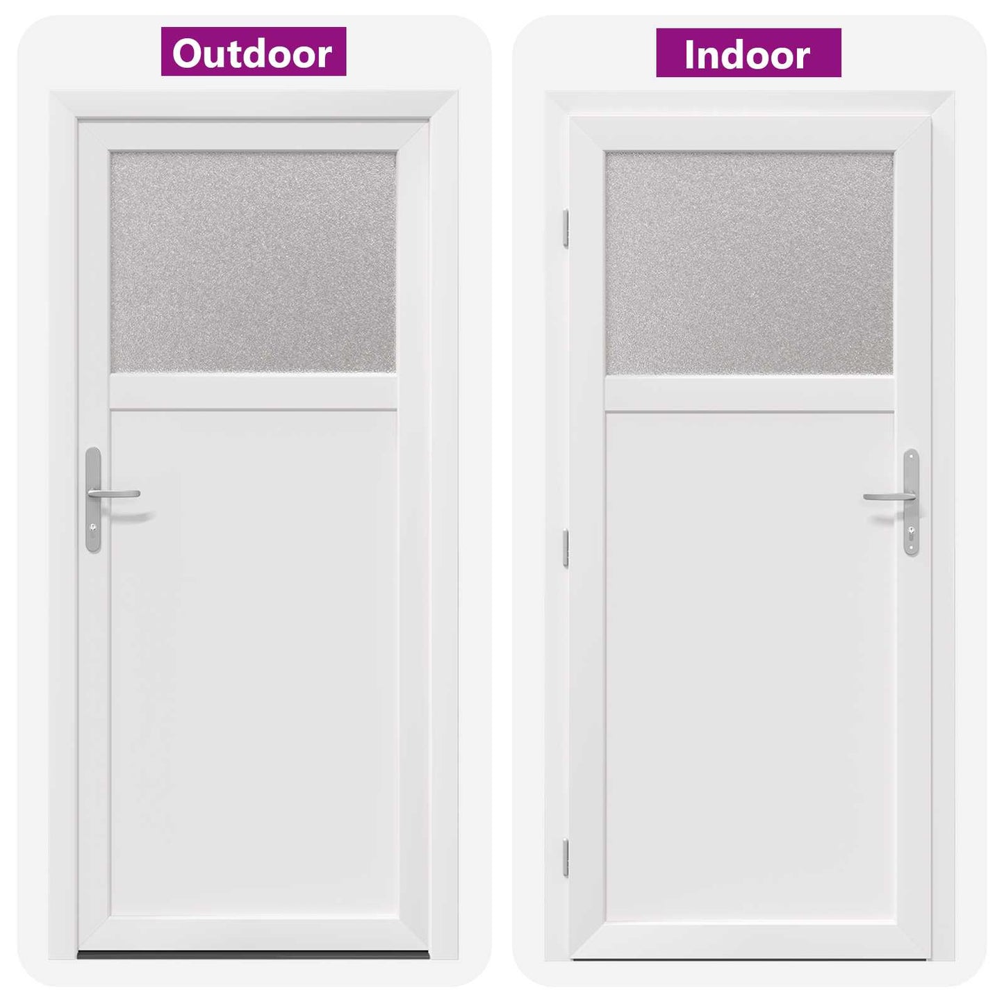 Sideskabsdør Hvid 88 x 198 cm PVC