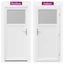 Sideskabsdør Hvid 98 x 198 cm PVC
