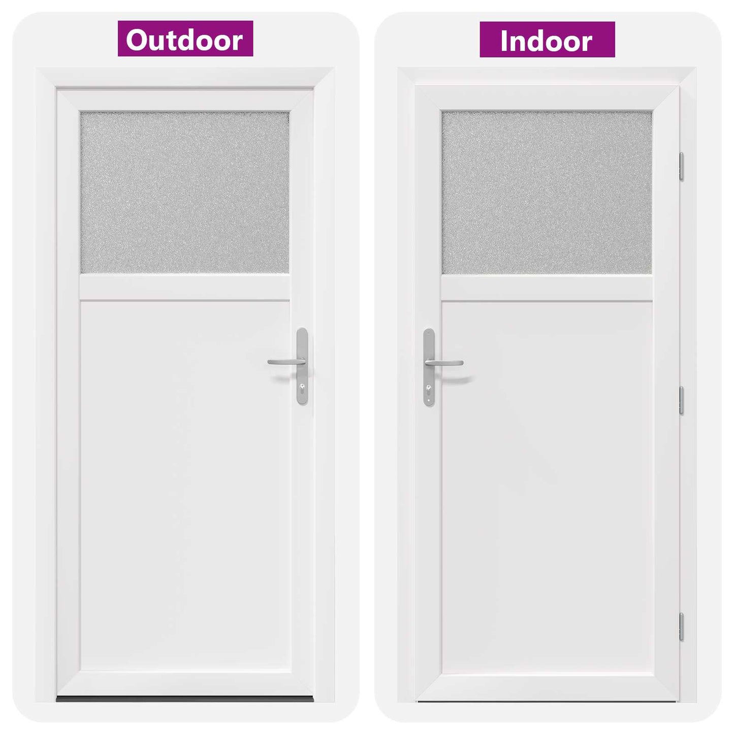 Sideskabsdør Hvid 88 x 198 cm PVC