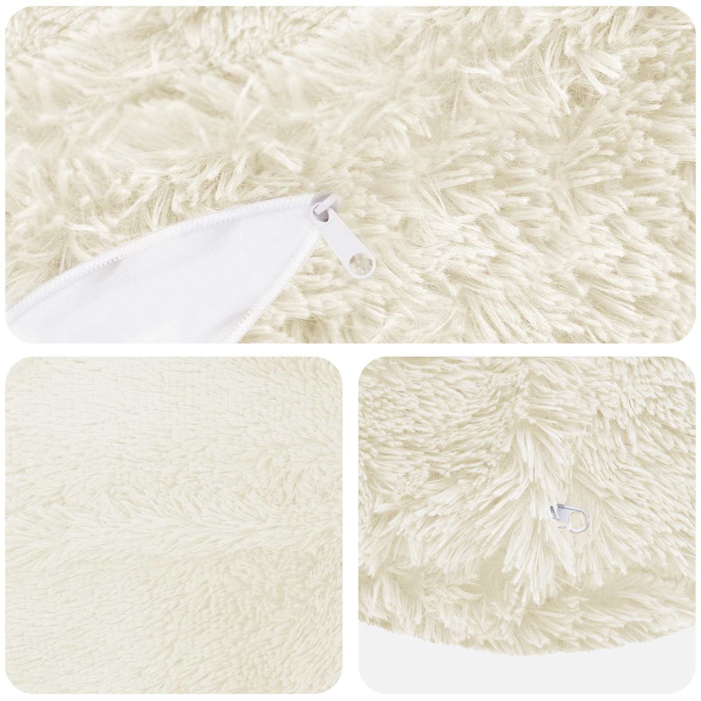 Pude med pude HEERLEN 6 stk. Hvid PV Fleece