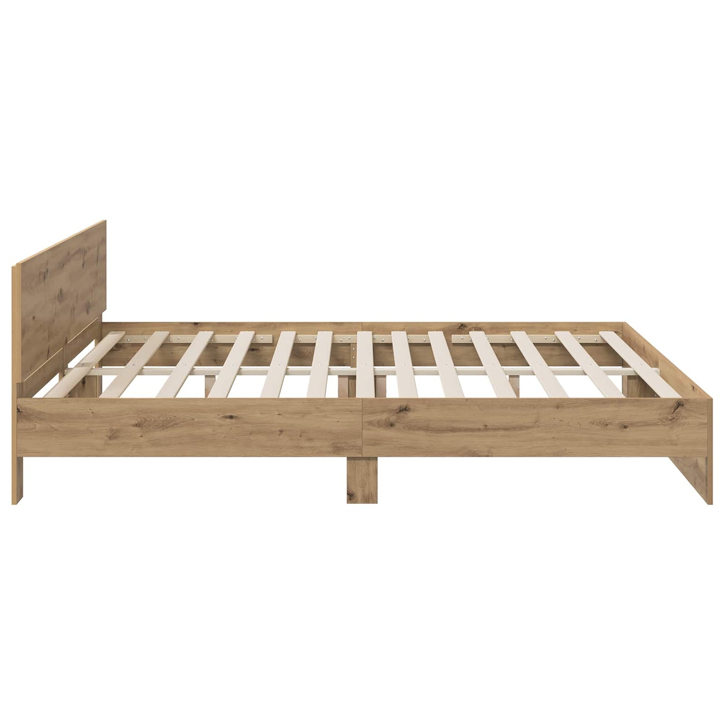 Sengestel med hovedgærde med hovedgærde Artisan-eg 200 x 200 cm