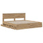Bed Frame with Storage and Headboard Artisan Oak 180 x 200 cm