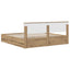 Bed Frame with Storage and Headboard Artisan Oak 180 x 200 cm