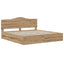 Bed Frame with Storage and Headboard Artisan Oak 180 x 200 cm