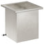Plantekasse med LED Sølv 30 x 30 x 30 cm Rustfrit stål