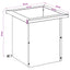 Plantekasse med LED Sølv 30 x 30 x 30 cm Rustfrit stål
