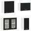 Køkken enhed Lyon 8 pcs Sort eg Konstrueret træ