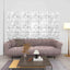 Vægpaneler 24 pcs Diamond Hvid 50 x 50 cm XPS Skum