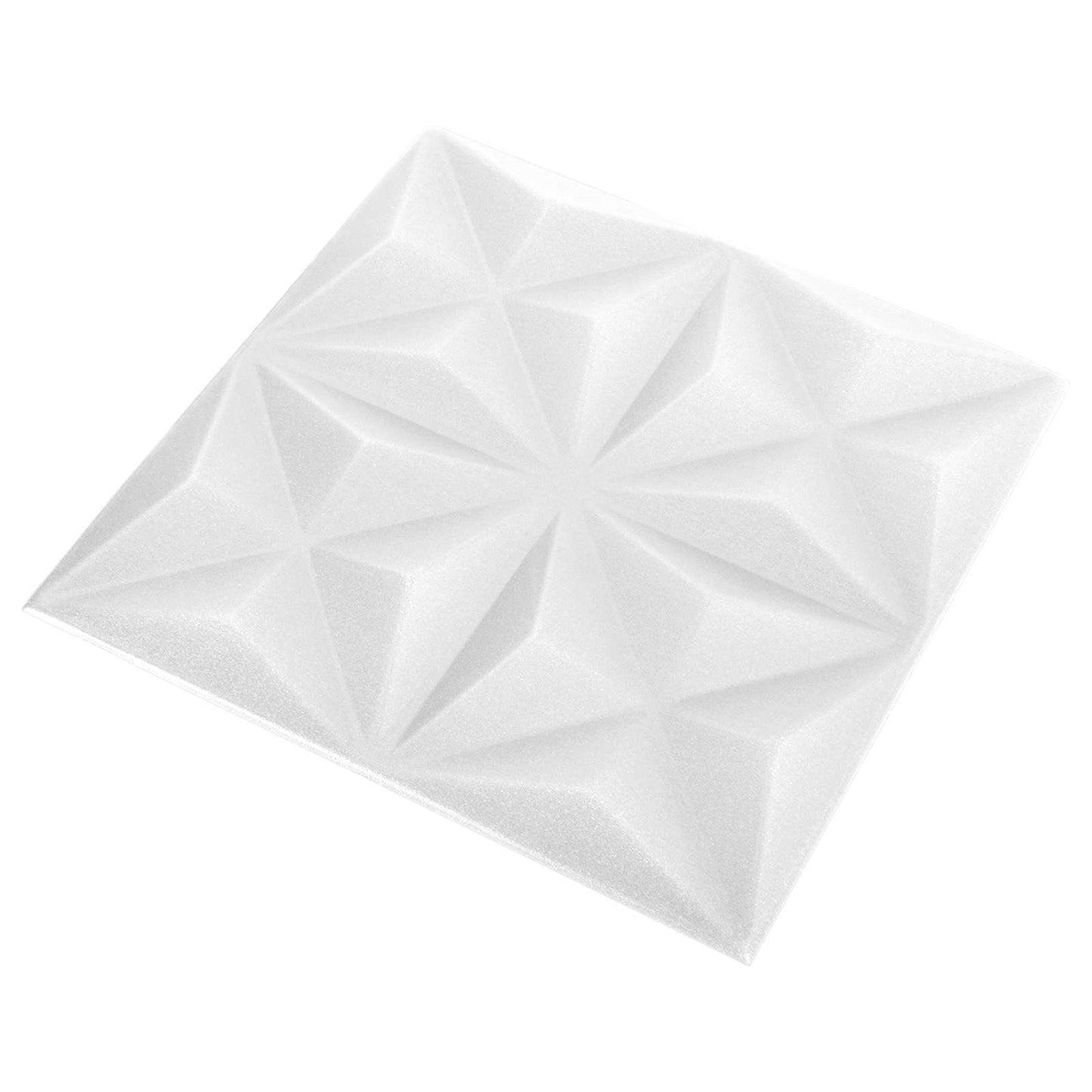 Vægpaneler 24 pcs Origami Hvid 50 x 50 cm XPS Skum