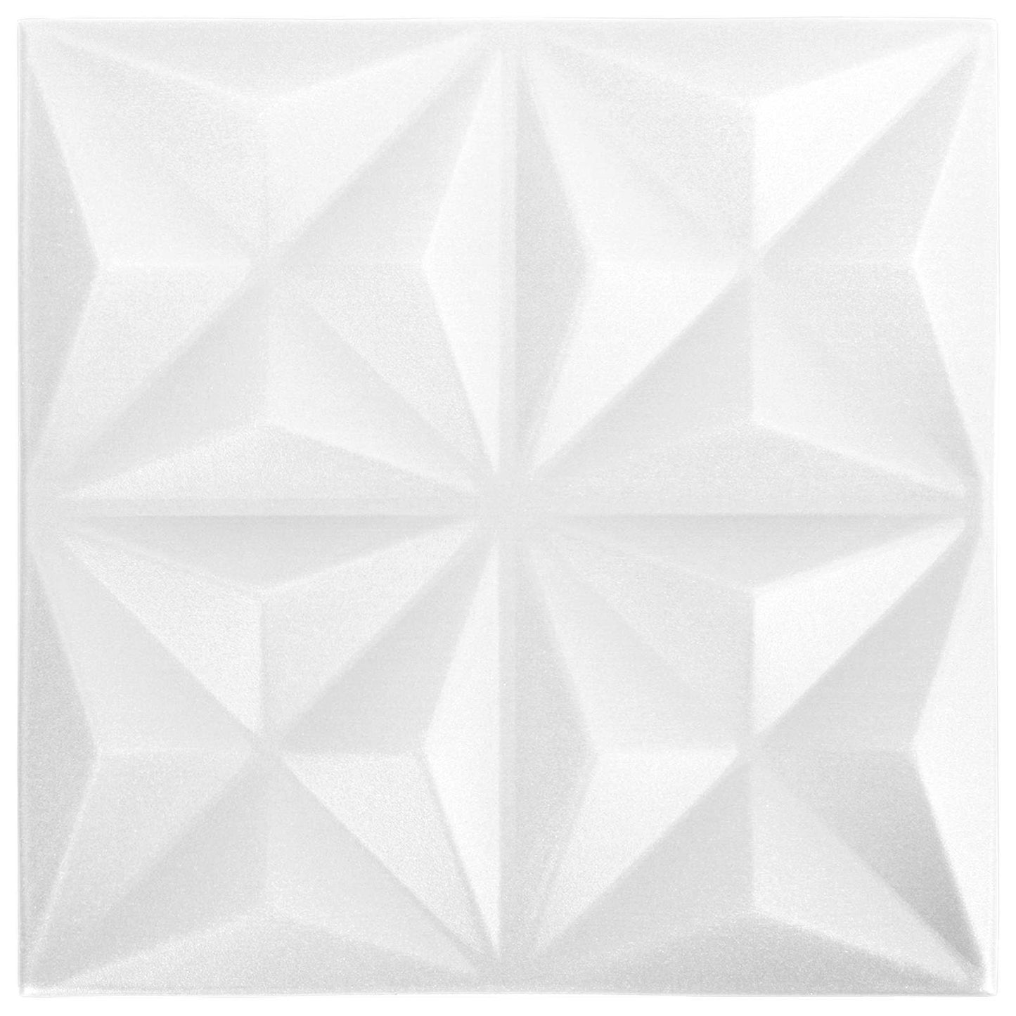 Vægpaneler 48 pcs Origami Hvid 50 x 50 cm XPS Skum