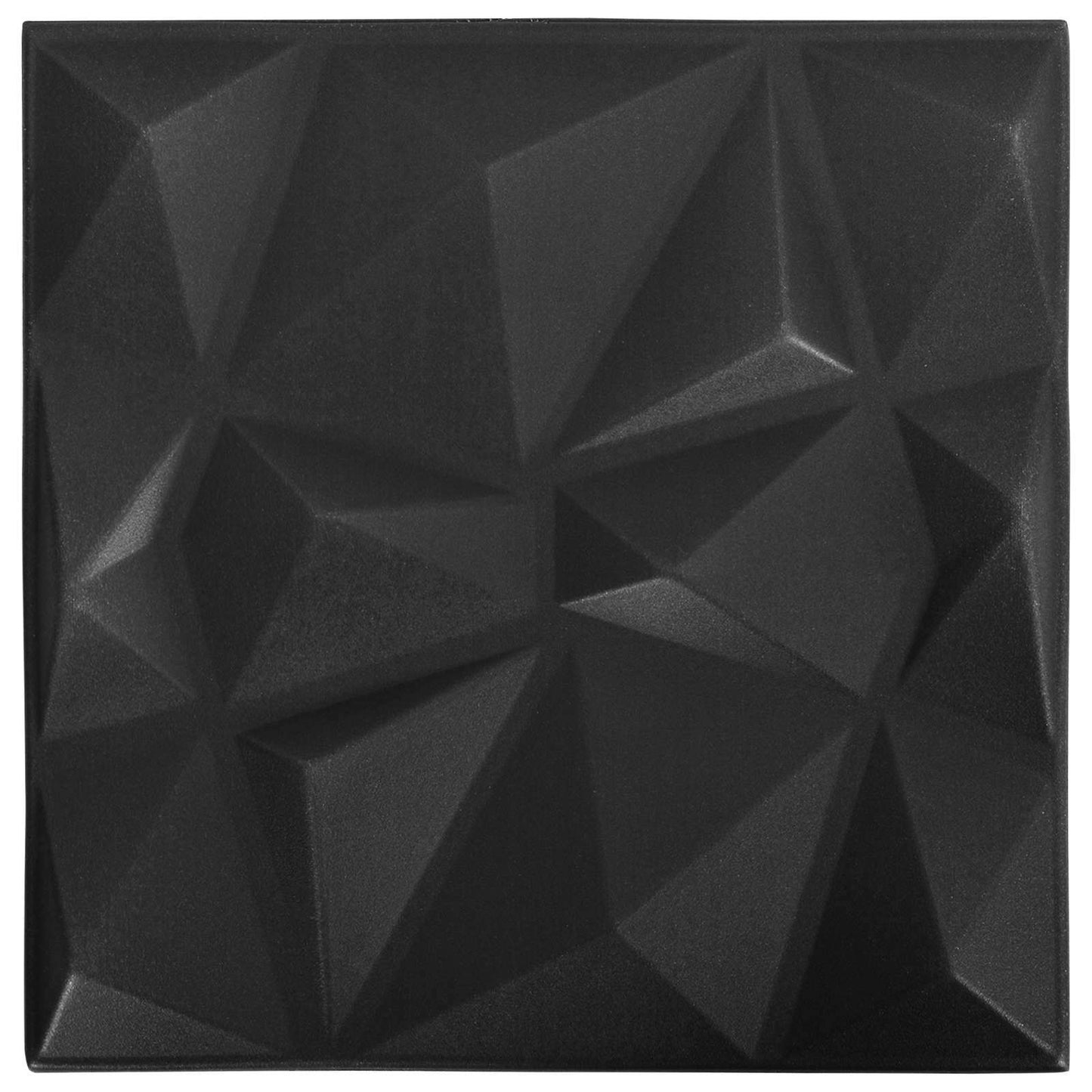 Vægpaneler 12 pcs Diamond Sort 50 x 50 cm XPS Skum