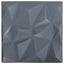 Vægpaneler 12 pcs Diamond Grå 50 x 50 cm XPS Skum