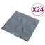 Vægpaneler 24 pcs Diamond Grå 50 x 50 cm XPS Skum