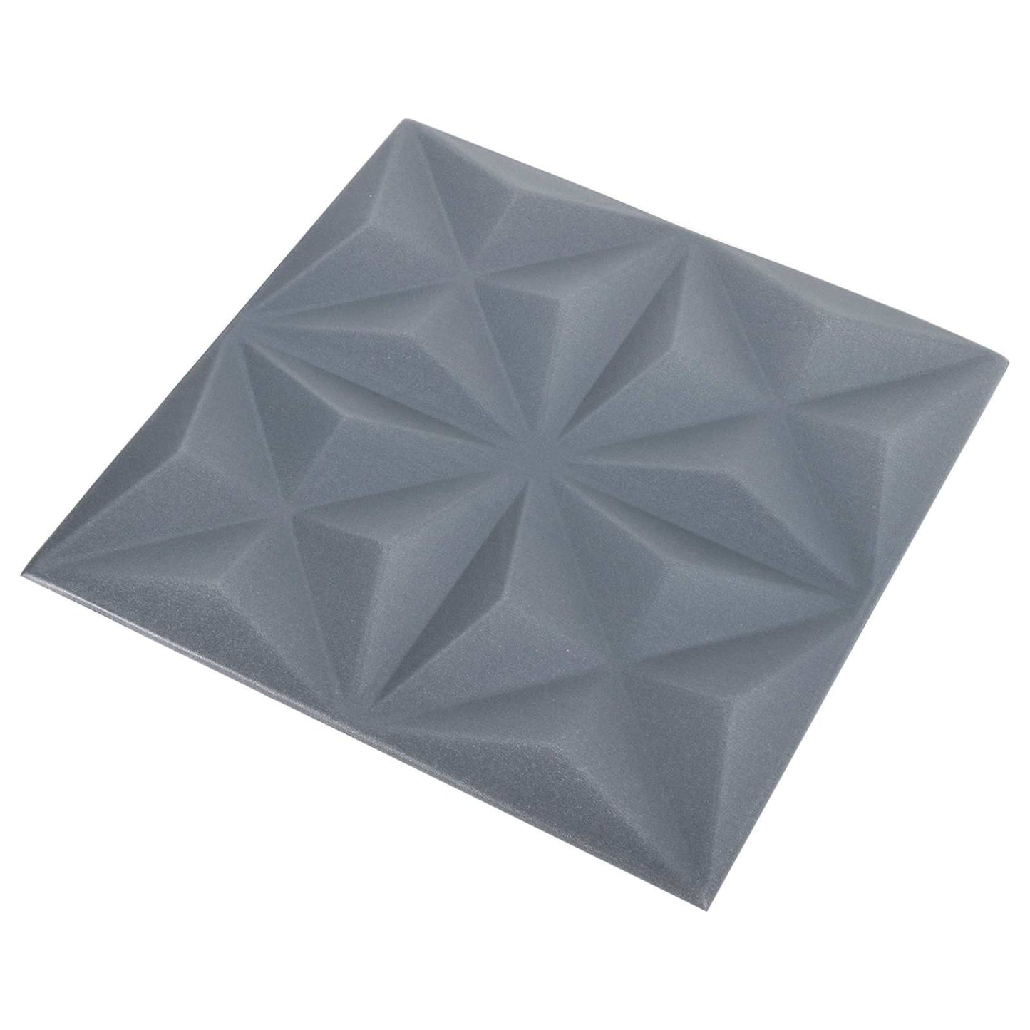 Vægpaneler 48 pcs Origami Grå 50 x 50 cm XPS Skum