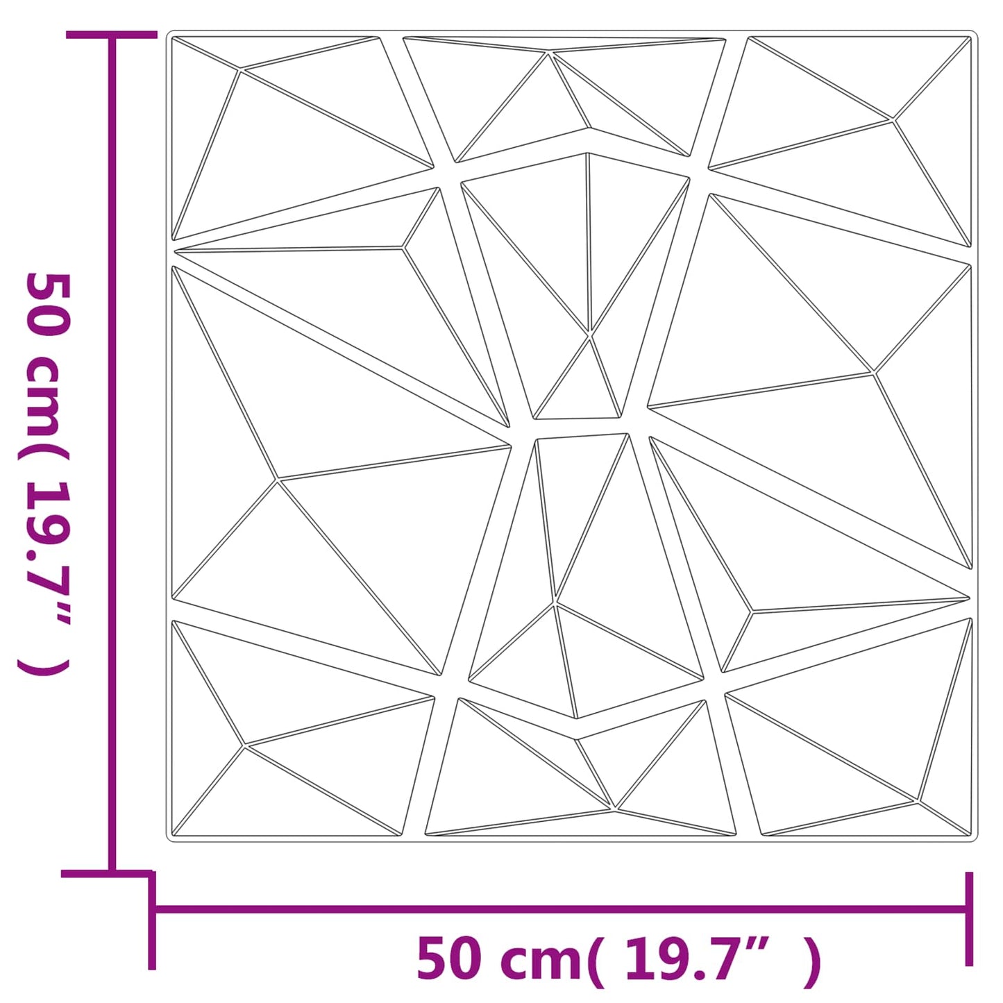 Vægpaneler 24 pcs Betongrå 50 x 50 cm XPS Skum