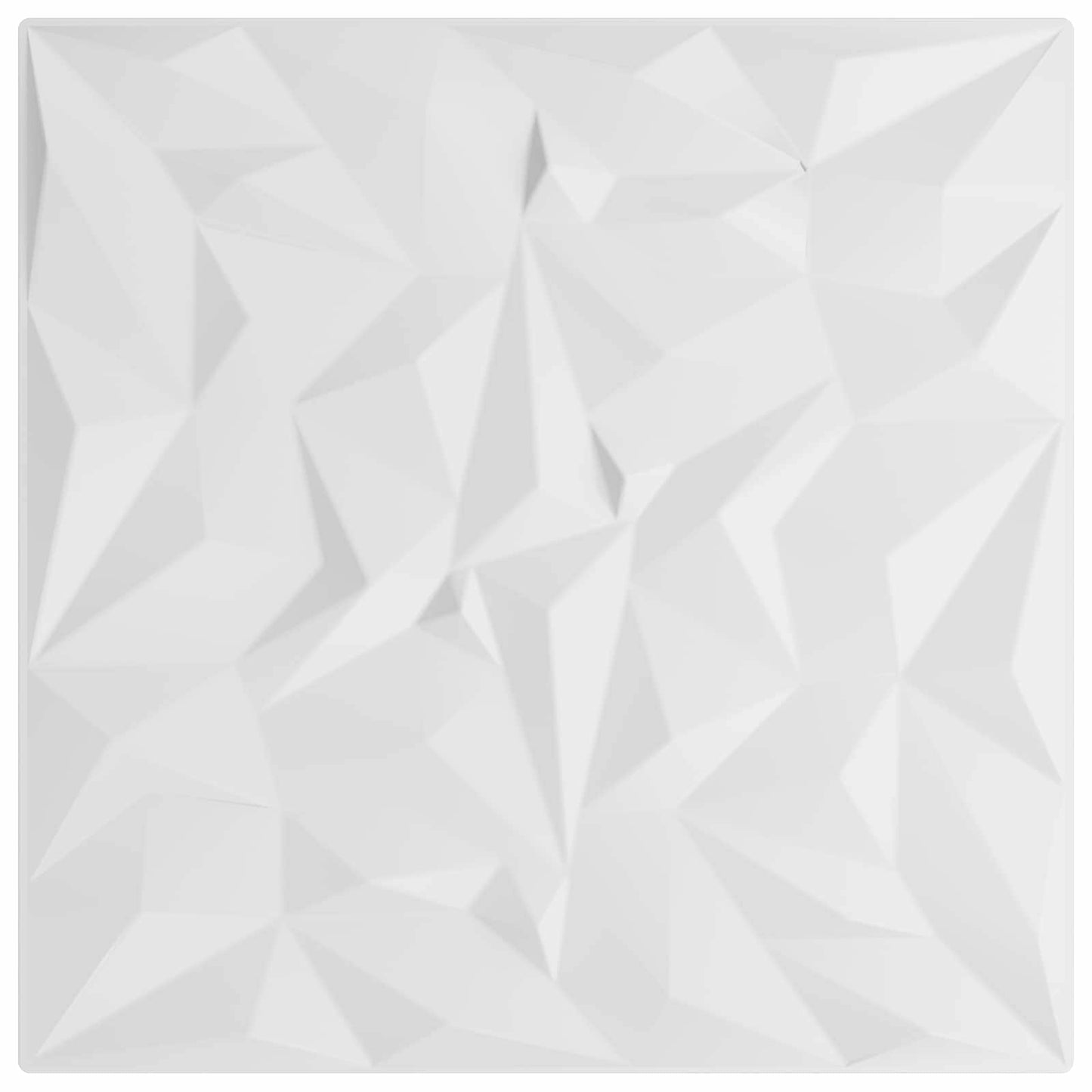 Vægpaneler 48 pcs Hvid 50 x 50 cm XPS Skum