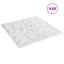 Vægpaneler 48 pcs Hvid 50 x 50 cm XPS Skum