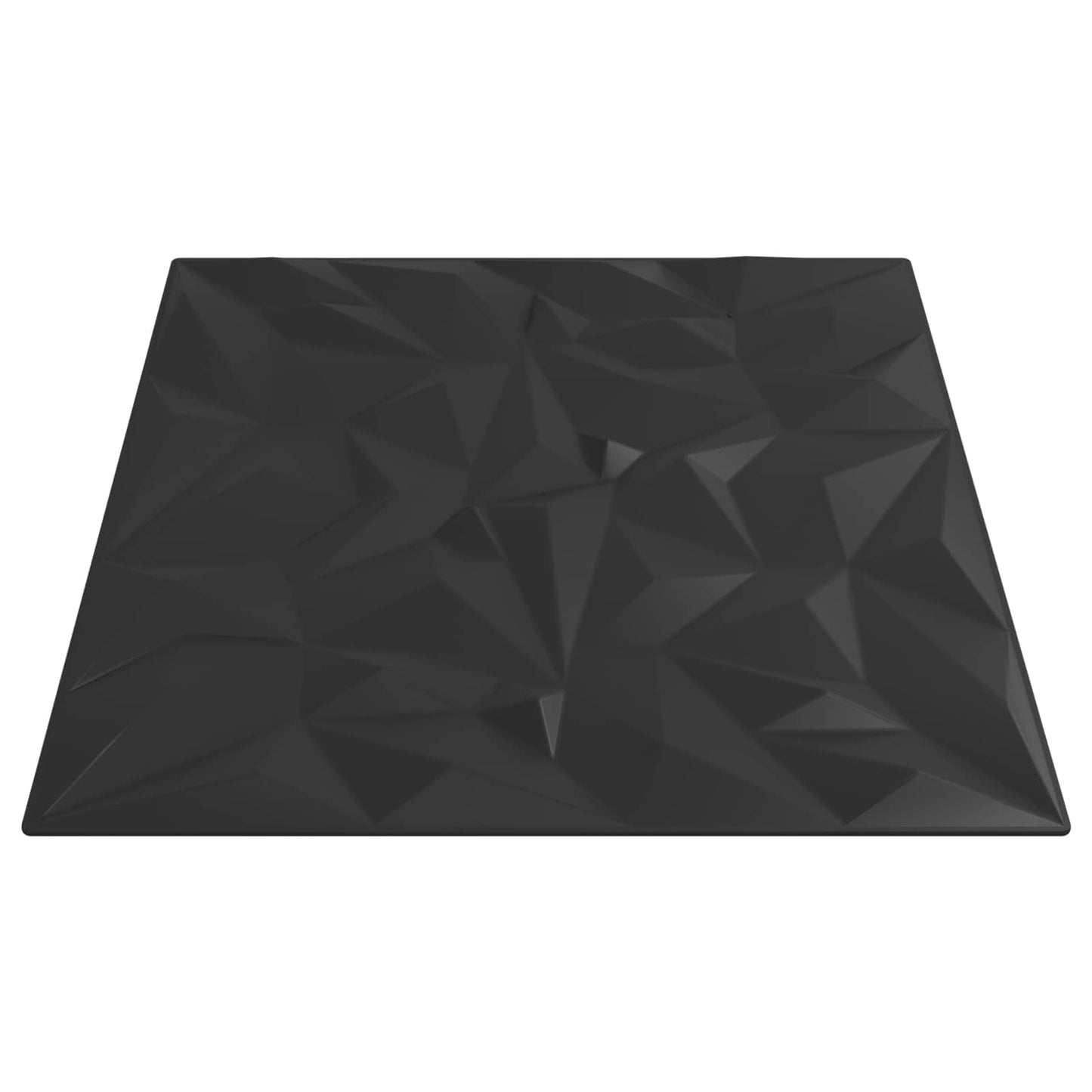 Vægpaneler 24 pcs Sort 50 x 50 cm XPS Skum