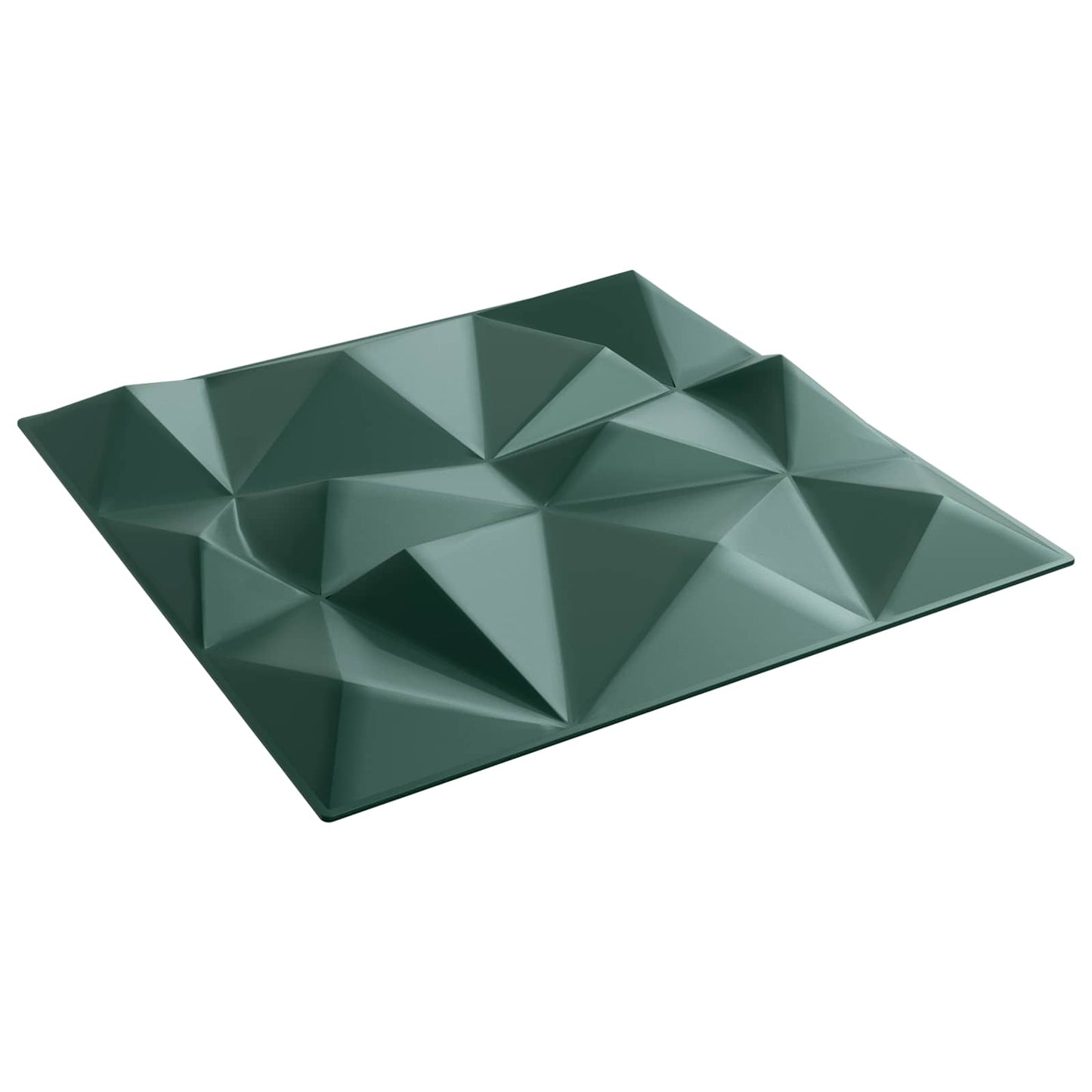 Vægpaneler 12 pcs Diamond Grøn 50 x 50 cm XPS Skum