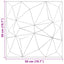 Vægpaneler 12 pcs Diamond Grøn 50 x 50 cm XPS Skum