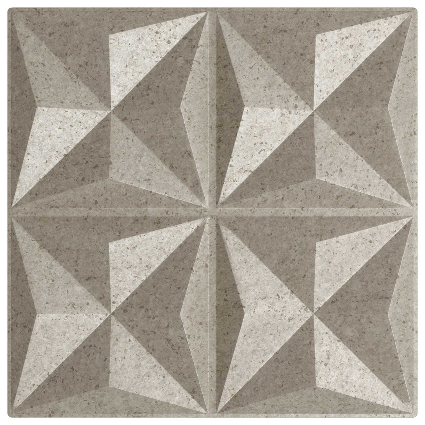 Vægpaneler 12 pcs Origami Beton 50 x 50 cm XPS Skum