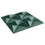 Vægpaneler 12 pcs Origami Grøn 50 x 50 cm XPS Skum