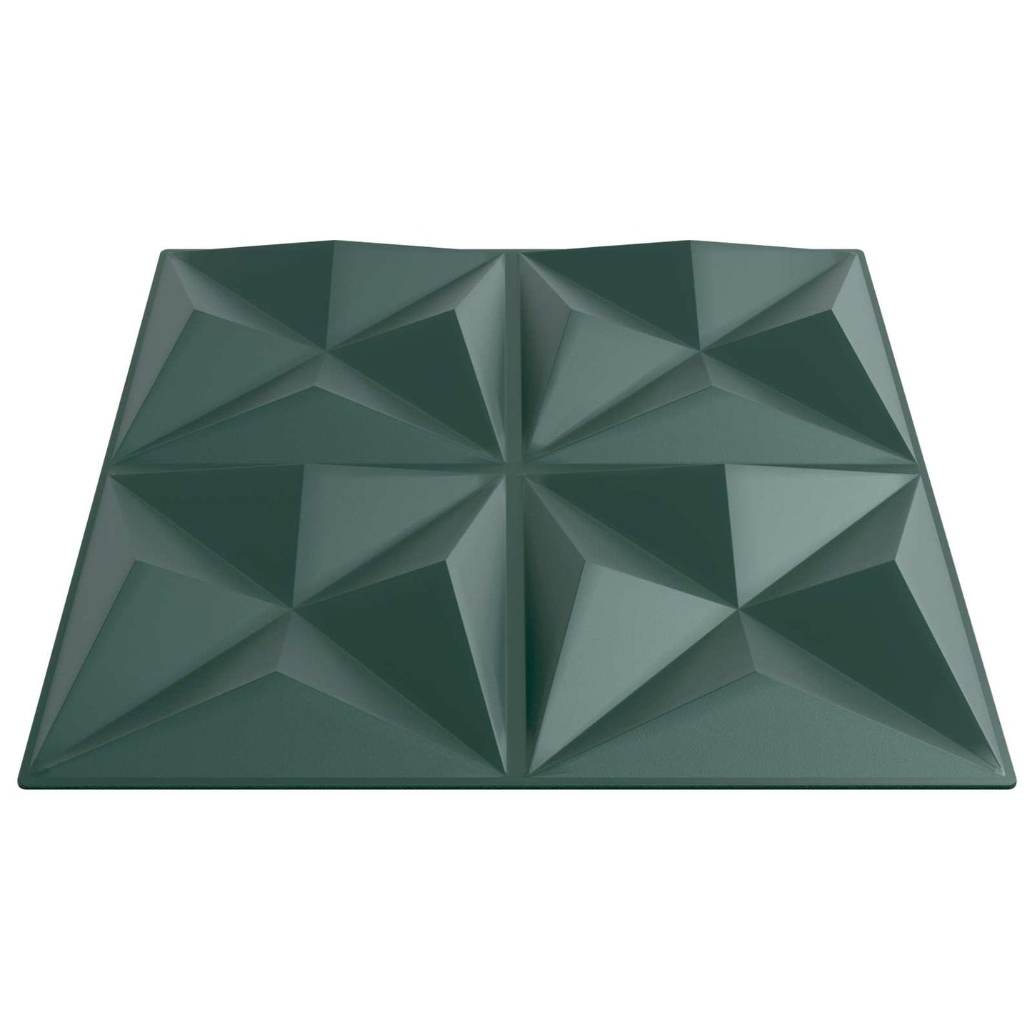 Vægpaneler 12 pcs Origami Grøn 50 x 50 cm XPS Skum