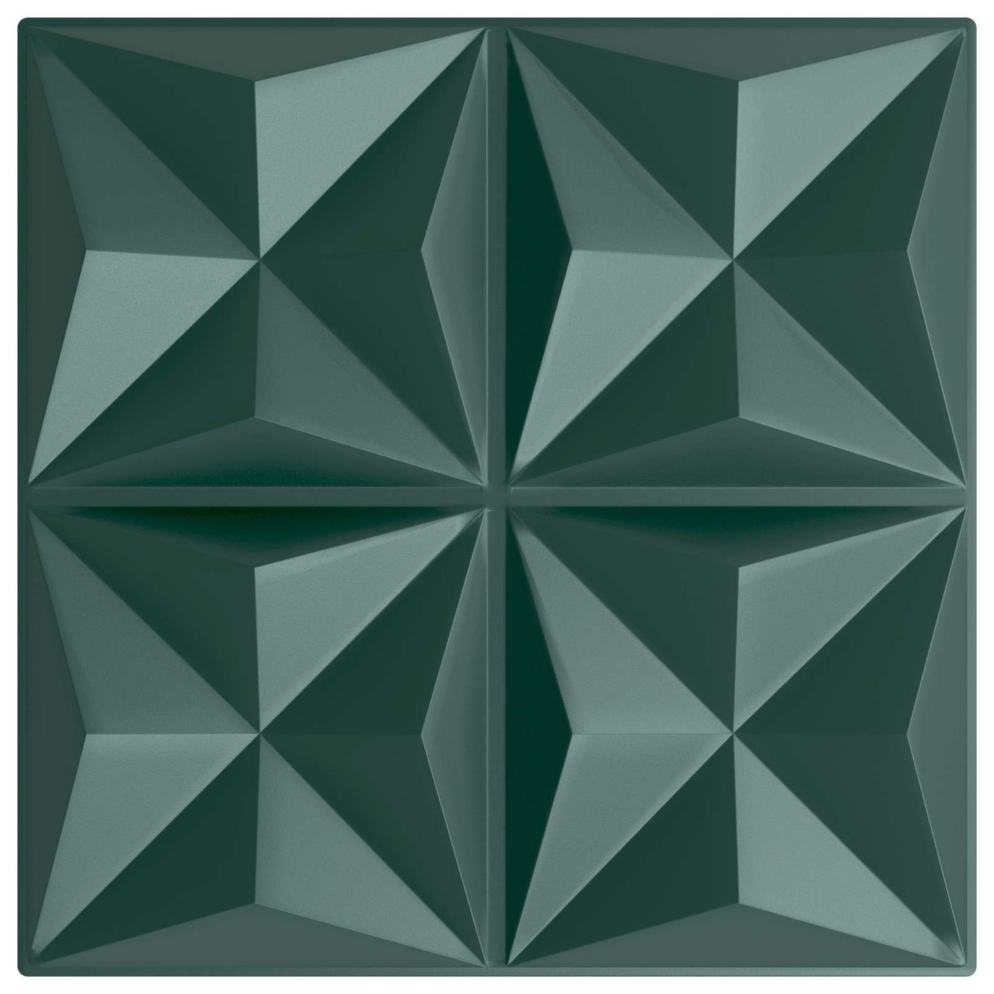 Vægpaneler 48 pcs Origami Grøn 50 x 50 cm XPS Skum