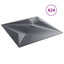 Vægpaneler Stjerne 24 pcs Star Grå 50 x 50 cm XPS Skum