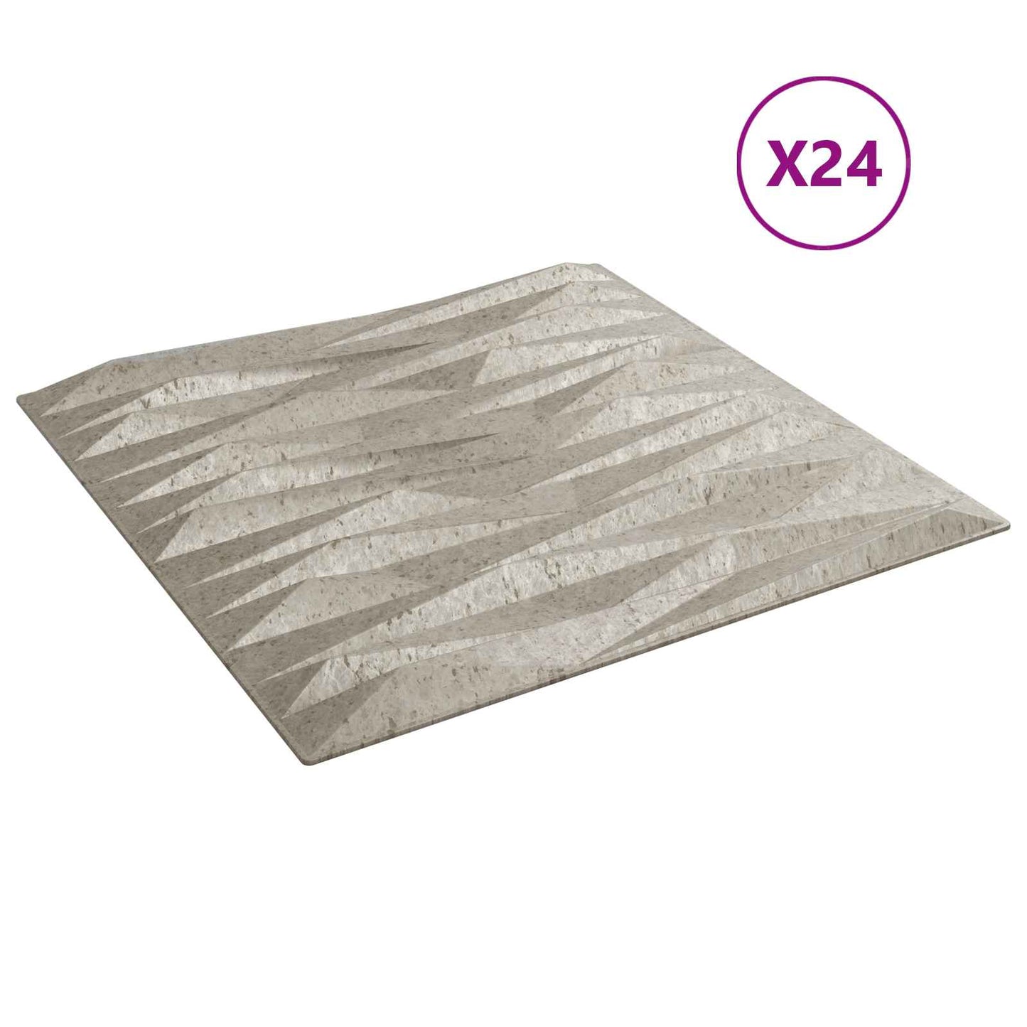 Vægpaneler 24 pcs Stone Beton 50 x 50 cm XPS Skum
