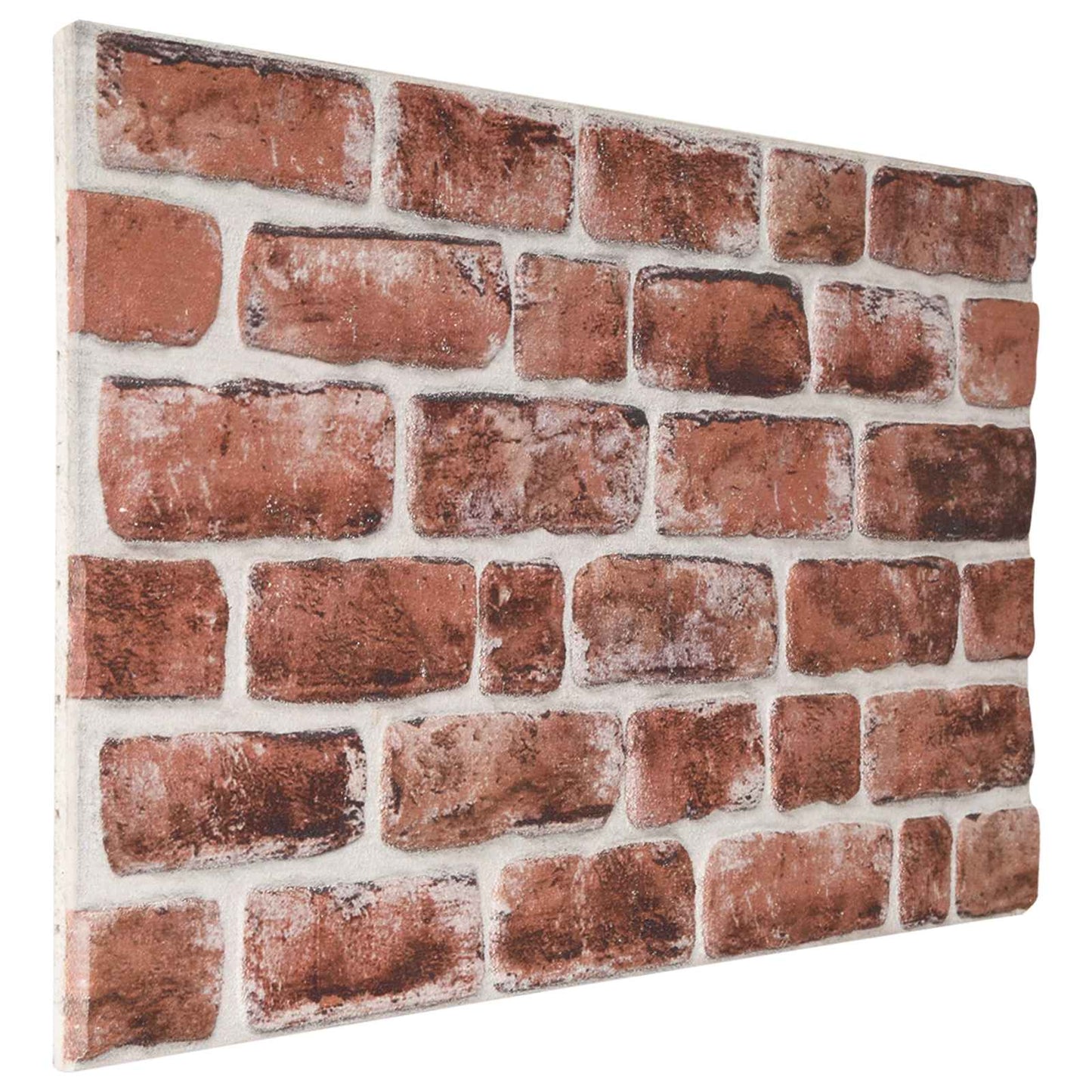 Vægpaneler 10 pcs Mørkebrun og Hvid 100 x 50 cm EPS Skum