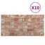 Vægpaneler 10 pcs Orange 100 x 50 cm EPS Skum