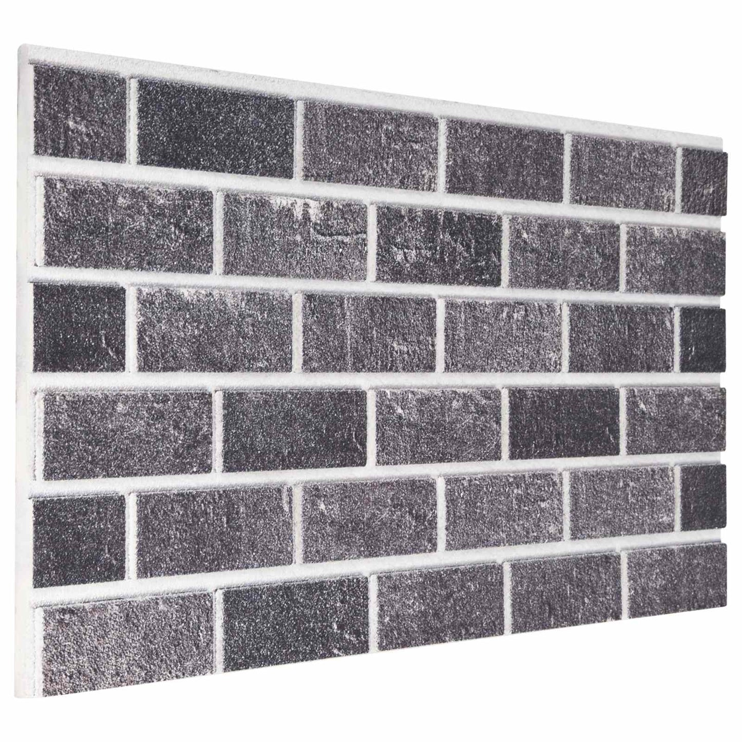 Vægpaneler 10 pcs Sort og grå 100 x 50 cm EPS Skum