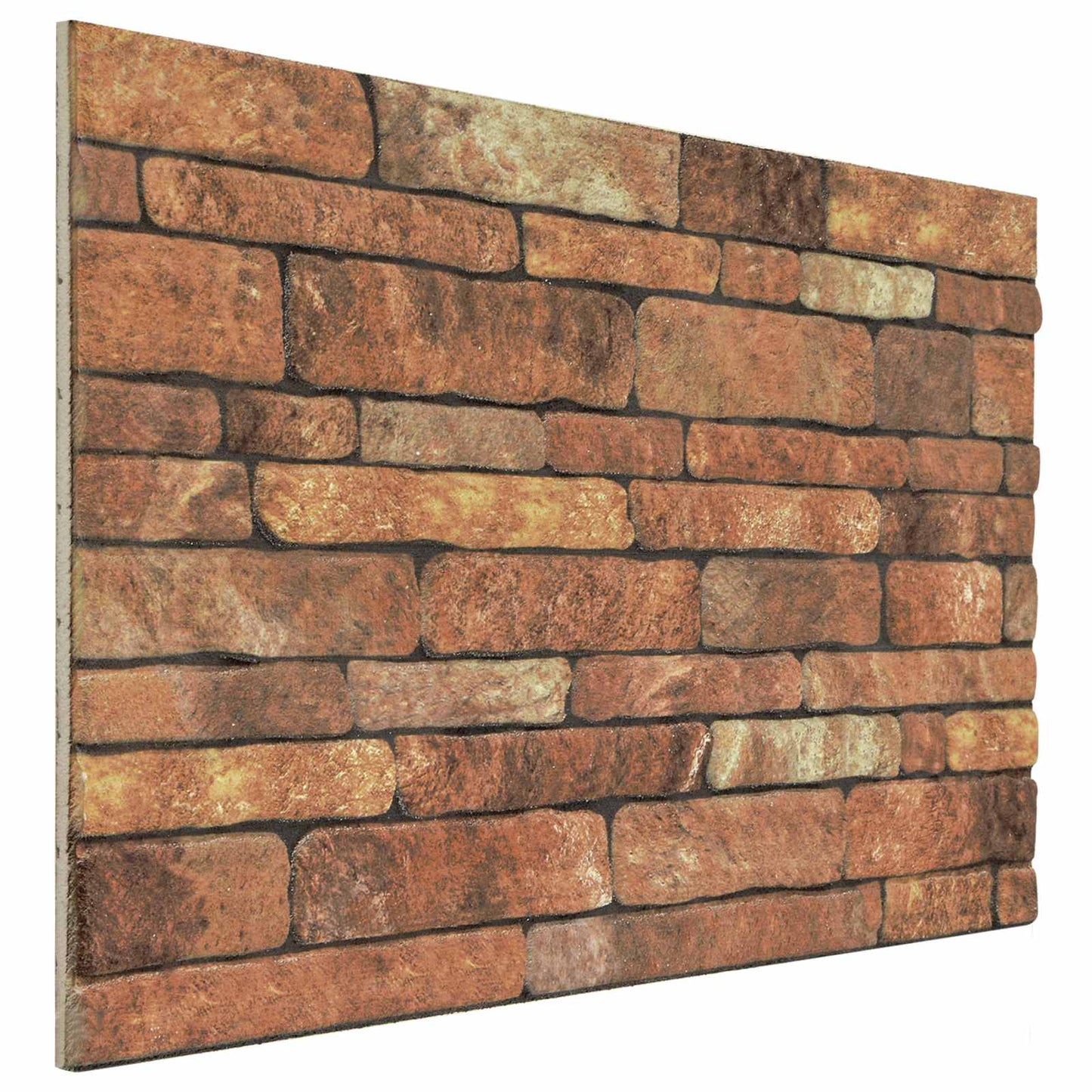 Vægpaneler 10 pcs Brun og hvid 100 x 50 cm EPS Skum