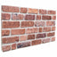 Vægpaneler 10 pcs Rød 100 x 50 cm EPS Skum