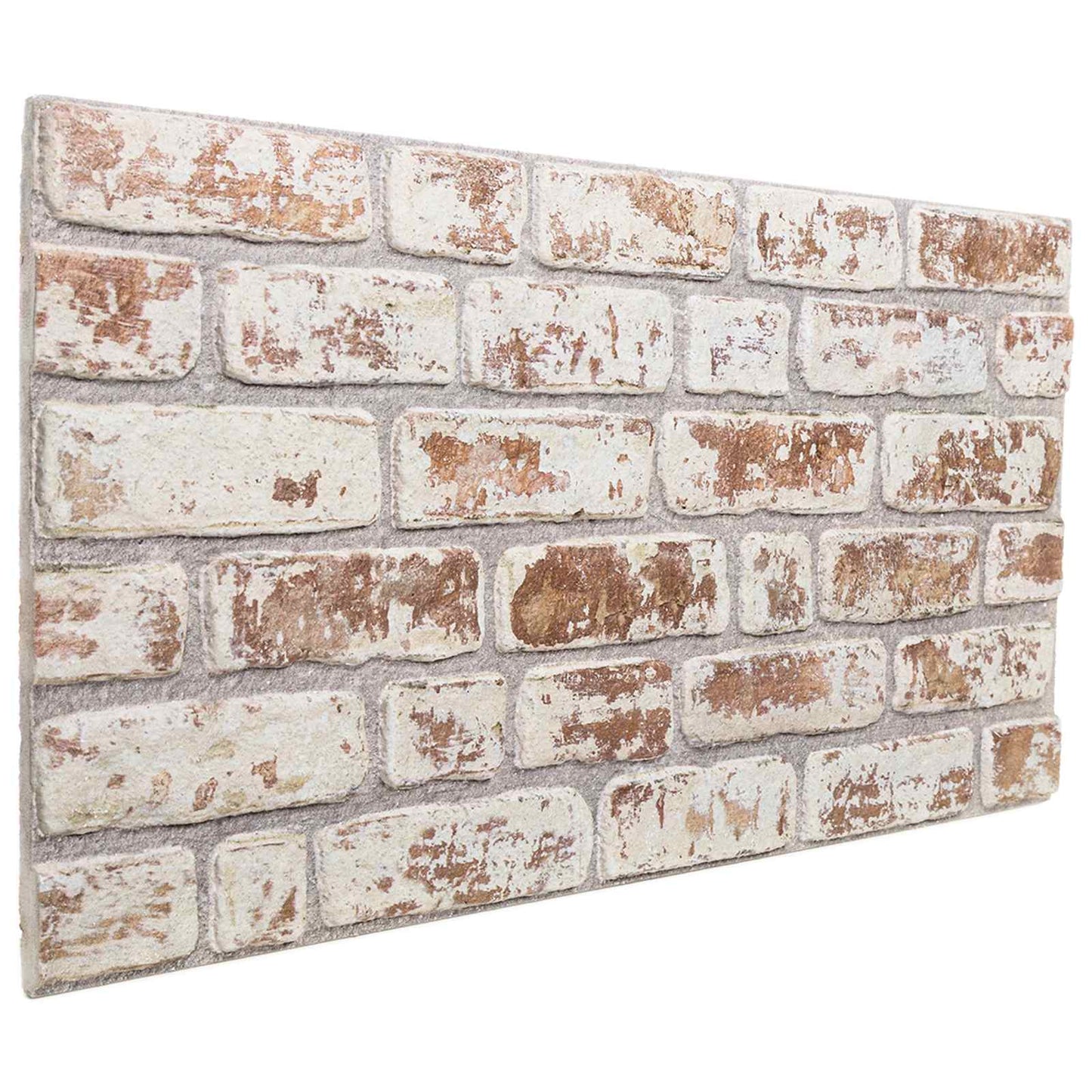 Vægpaneler 10 pcs Rød og Hvid 100 x 50 cm EPS Skum