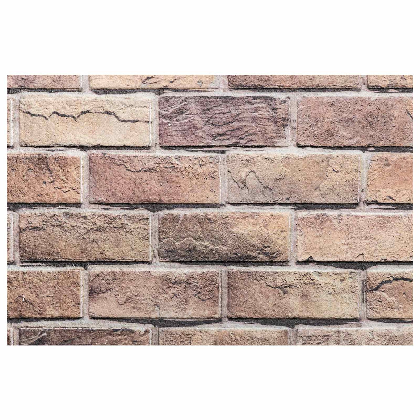 Vægpaneler 10 pcs Brun og grå 100 x 50 cm EPS Skum