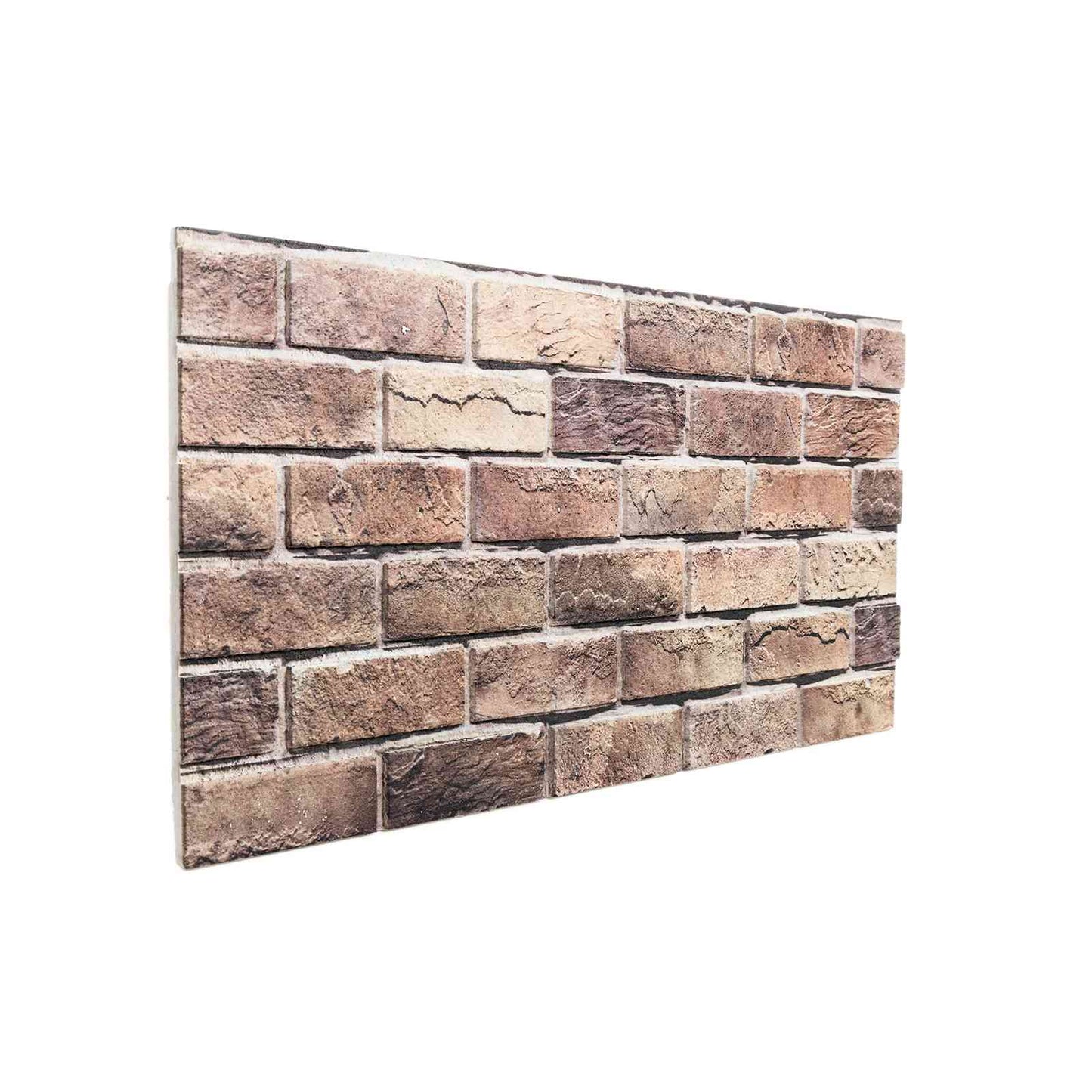 Vægpaneler 10 pcs Brun og grå 100 x 50 cm EPS Skum
