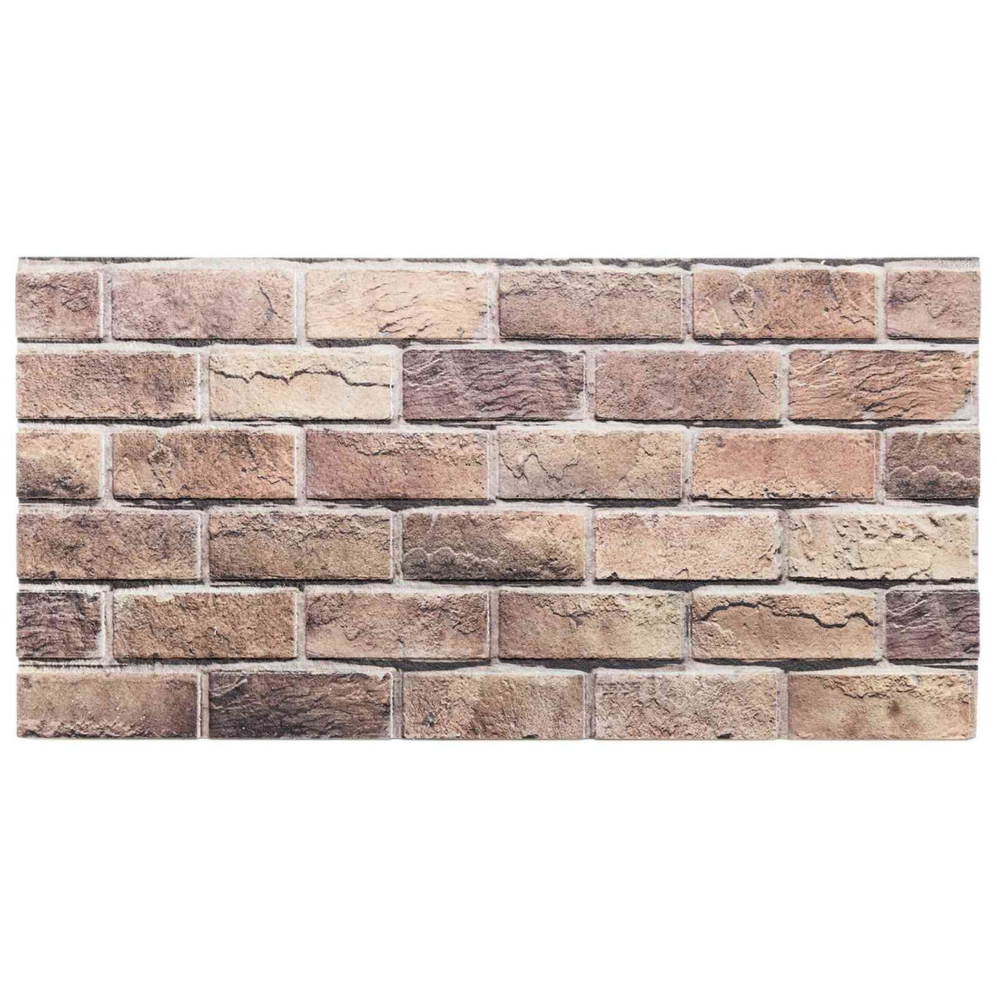 Vægpaneler 10 pcs Brun og grå 100 x 50 cm EPS Skum
