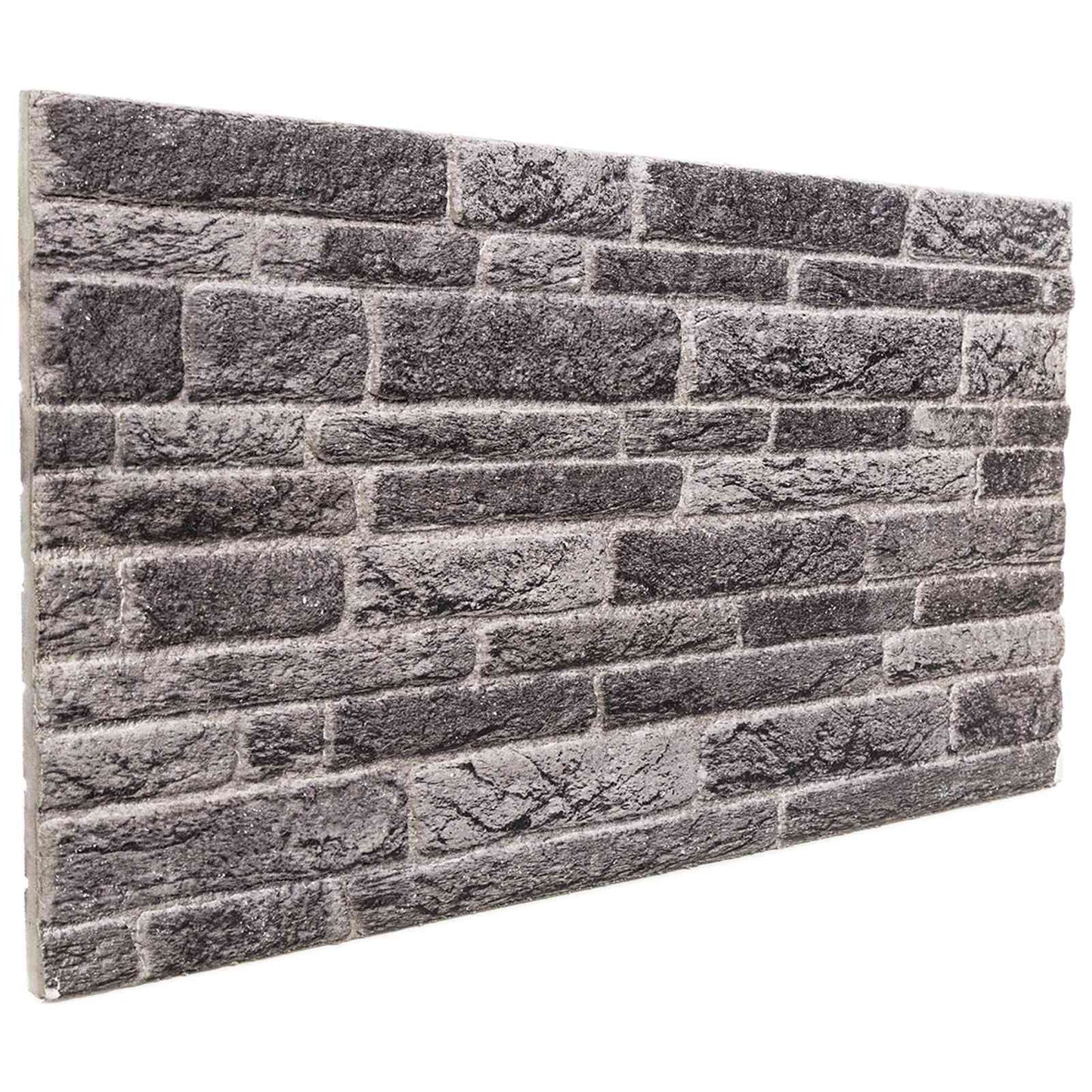Vægpaneler 10 pcs Antracit 100 x 50 cm EPS Skum