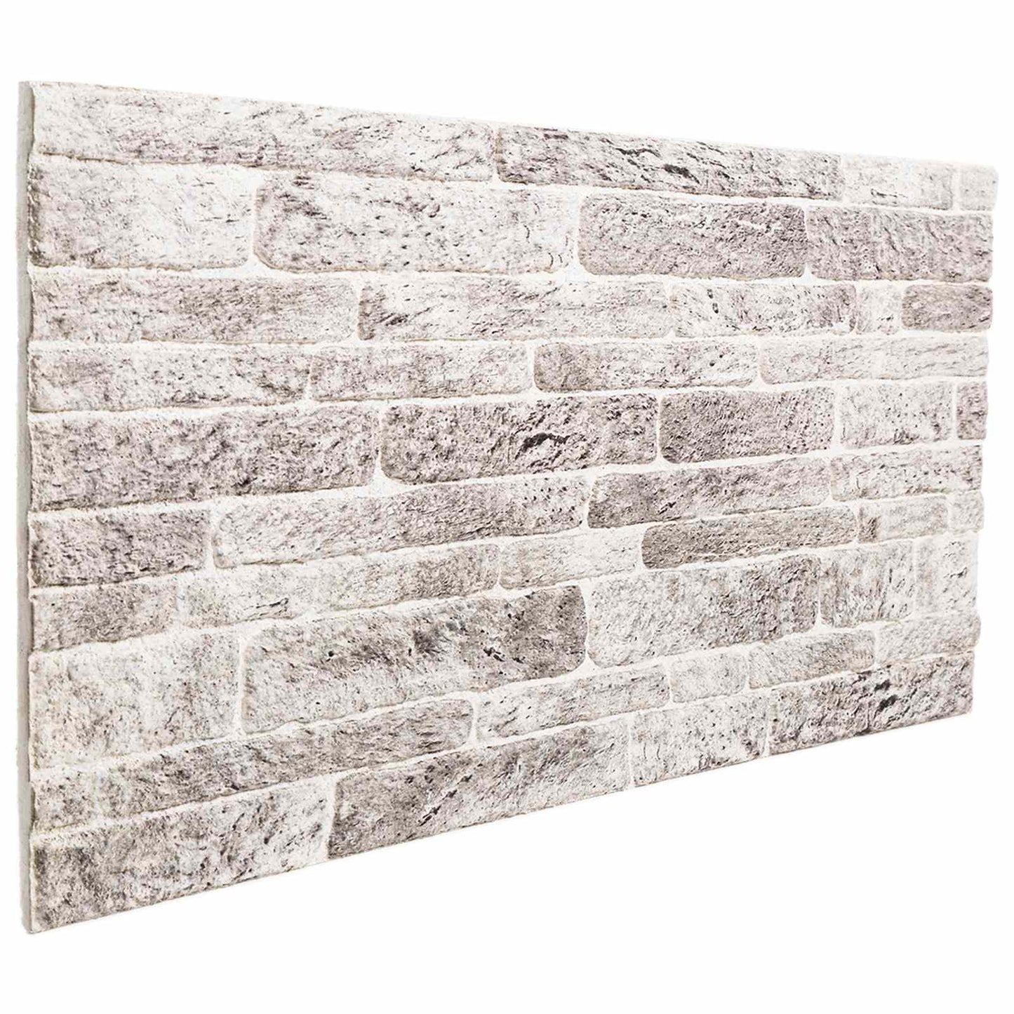 Vægpaneler 10 pcs Lys Grå og Hvid 100 x 50 cm EPS Skum