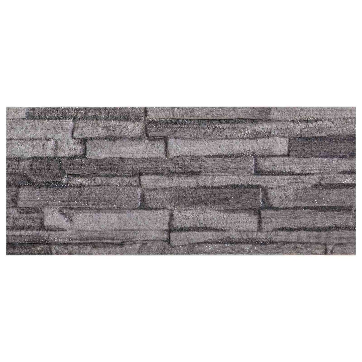 Vægpaneler 10 pcs Antracit 100 x 25 cm EPS Skum