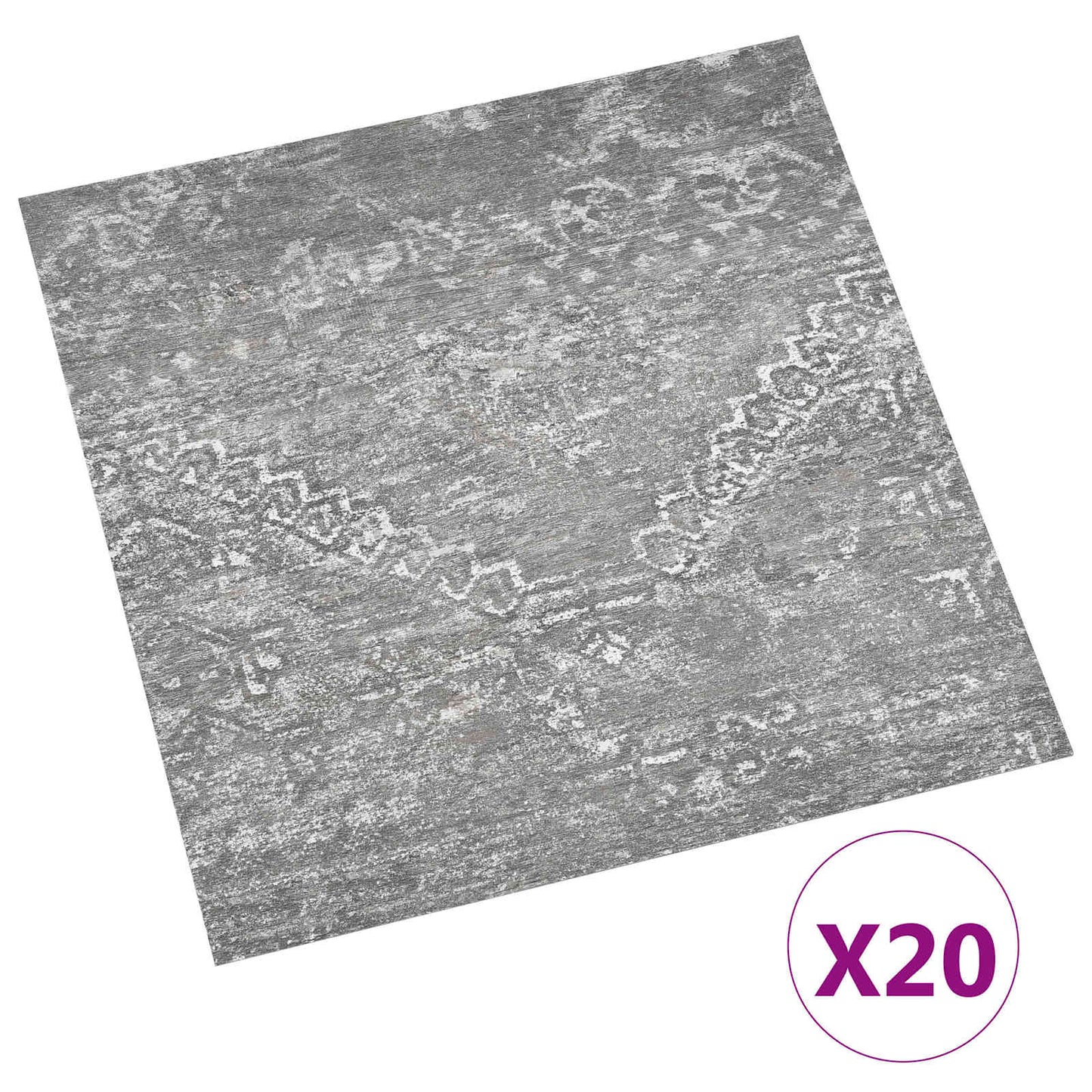 Selvklæbende Gulvplanker 30,5 x 30,5 cm 20 pcs PVC Betongrå