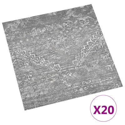 Selvklæbende Gulvplanker 30,5 x 30,5 cm 20 pcs PVC Betongrå