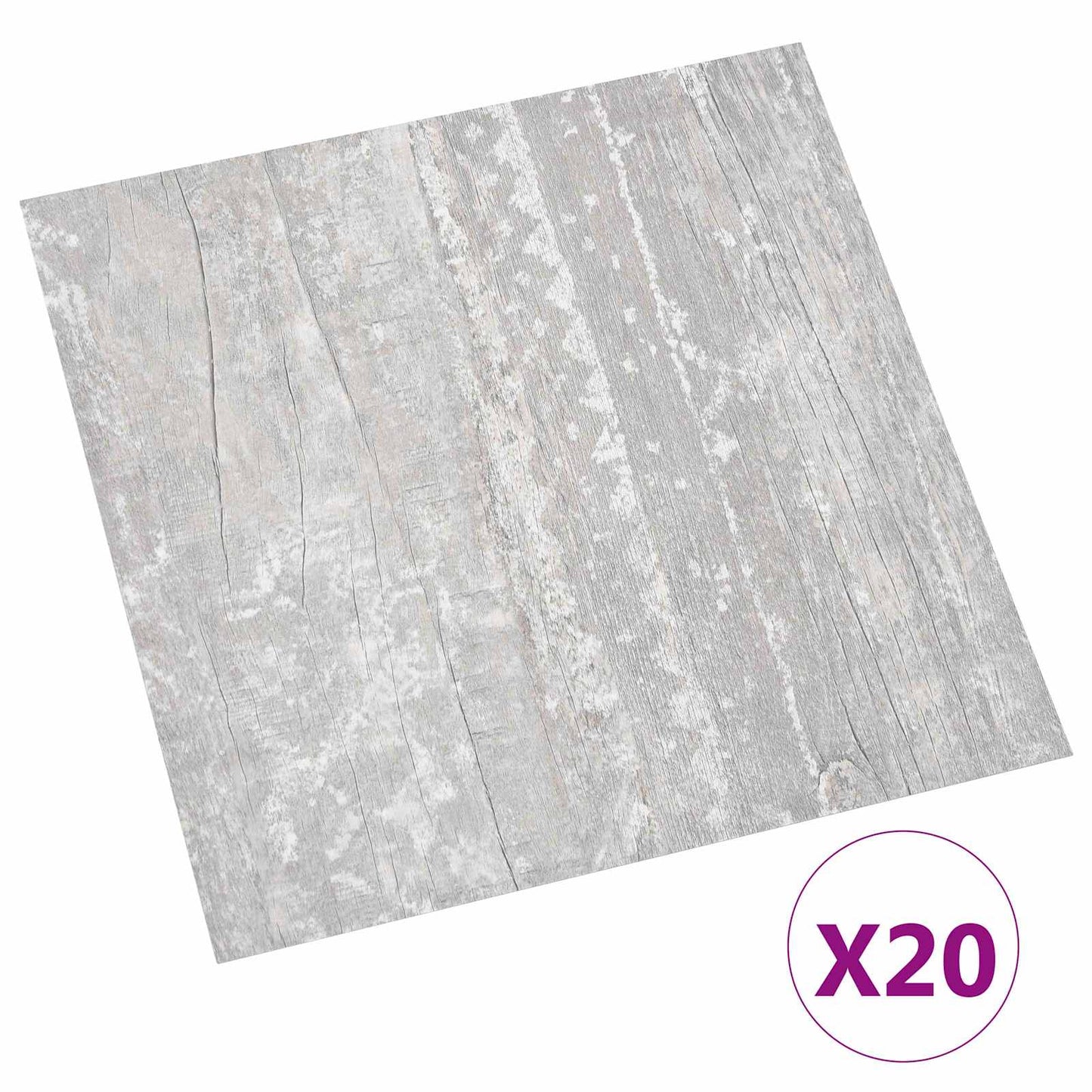Selvklæbende Gulvplanker Grå 30,5 x 30,5 cm 20 stk. PVC
