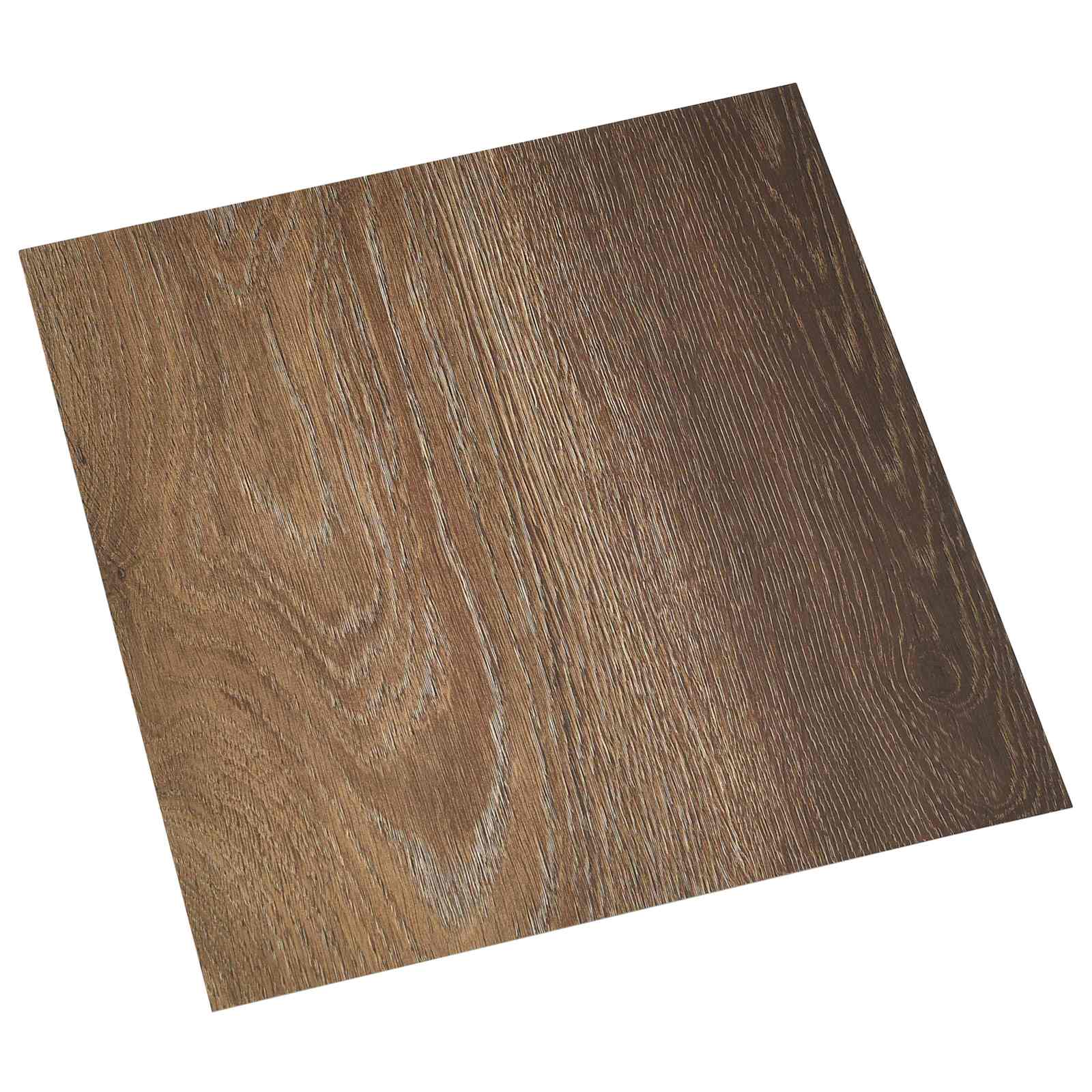 Selvklæbende Gulvplanker 30,5 x 30,5 cm 20 pcs PVC Brun billede