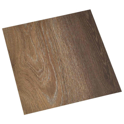 Selvklæbende Gulvplanker 30,5 x 30,5 cm 20 pcs PVC Brun